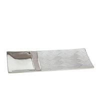 Romimex Centrotavola Argento Ceramica 39 x 3 x 14 cm