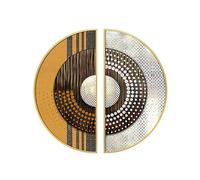 Romimex Set di 2 Quadri Multicolore Acrilico Alluminio Astratto 70 x 70 x 3 cm