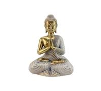Romimex Statuetta decorativa in resina con Buddha dorato, 18 x 25 x 14 cm
