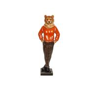 Romimex Statuetta decorativa rossa resina tigre 14 x 37 x 10 cm