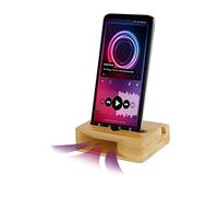 ROMINOX Amplify 3 in 1 - Supporto per Cellulare e Tablet in Formato Orizzontale e Verticale, con Funzione Amplificatore Audio per Smartphone, in Legno di bambù