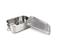 ROMINOX Contenitore per il pranzo in acciaio inox, robusto, 4 pezzi, contenitore per il pranzo in acciaio inox, con anello di tenuta rimovibile e divisorio; lavabile in lavastoviglie; dimensioni: