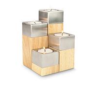 ROMINOX Portacandela, Legno, Marrone, 5 x 5 x 15.2 cm