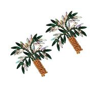 ROMISBABA 1 Paio Orecchini a foglia di diamante per di moda orecchini ad albero orecchini a forma di palma con strass orecchio orecchini anallergici Orecchini in lega orecchini da donna
