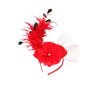 ROMISBABA 1 Pc cappello di genere Accessori Carino svelare costume delirio topper Copricapo per cerimonie fermaglio per affascinante affascinatore del matrimonio piuma rosso
