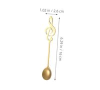 ROMISBABA 12 Pezzi Musicali Inossidabile per e Dessert con Design Note Musicali per Mescolare Bevande per Latte e Dolci e Resistenti