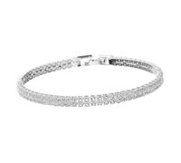 ROMISBABA 1pezzi Braccialetto Per Ragazzo Ragazza Ragazza Alla Moda Catena Da Polso in Zircone Finto Doppia Stile Semplice Ma Raffinato Elegante Per Ogni Occasione