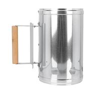 ROMISBABA 1pezzi Ciminiera Accendifuoco Barbecue in Metallo Resistente con Manico Isolante Anticalore Accensione Rapida Starter per BBQ Outdoor Uniforme e Sicura