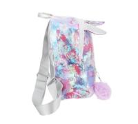 ROMISBABA 1pezzi Zaino Unicorno Personalizzata Glitterata Paillettes Zainetto in Pu e Poliestere Leggero Cerniera Per Piccoli Oggetti e Outdoor