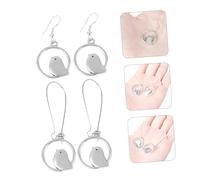 ROMISBABA 2 Paia Alloy Bird Shaped Earrings For Women Creative Retro Design Unique Ear Pendants Stylish Fashion Jewelry For Casual And Formal Occasions