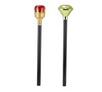 ROMISBABA 2 Pezzi Bacchette Halloween in Plastica Scettri Re e Antichi Accessori Cosplay e Masquerade per Adulti e Ragazzi Bastoni Medievali Eleganti per Spettacoli e Feste