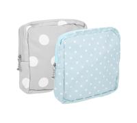 ROMISBABA 2 Pezzi Borsa Assorbenti Igienici Portatile in Oxford Resistente con Chiusura Cerniera Pochette per Monete Chiavi e Oggetti Personali Design Chic per Adolescenti e Donne Tutte Età