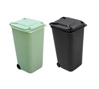 ROMISBABA 2 pezzi Cestino Scrivania Pattumiera Mini Accessorio Decorativo per Ufficio e Casa per Rifiuti e Organizzazione Piccoli Colori Nero e