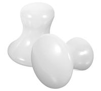 ROMISBABA 2 Pezzi Massaggiatore Facciale a Forma di Fungo in Jade Bianca per Cura del Viso e Massaggio Collo, Strumento per Spa e Regali di Bellezza