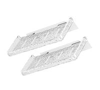 ROMISBABA 2 pezzi Mensola da Parete Bagno Trasparente Effetto Acqua Organizer Cosmetici e Shampoo Mensole Sospese Senza Foratura per Cucina e Bagno Portaoggetti Multiuso Elegante e Pratico