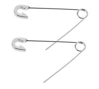 ROMISBABA 2 pezzi Orecchini Spilla di Sicurezza Giganti in Acciaio Inossidabile Design Punk Unisex Leggero e Durevole Accessorio Moda per Lobi Forati e Non Forati