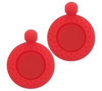 ROMISBABA 2 Pezzi Porta Marcatori per Campi da Golf in Silicone Rosso, Clip Rimovibile per Cappelli e Sacche, Set da 2 Pezzi per Marcatori di Posizione Palline, Accessori Golf per Green