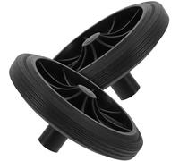 ROMISBABA 2 pezzi Ruote per Bidone della Spazzatura in Gomma Carrellabili Facili da Installare per Contenitori Esterni e Raccolta Differenziata Capacità Elevata e Movimentazione Agevolata