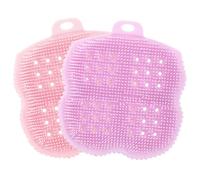 ROMISBABA 2 pezzi Spazzola Corpo Silicone Esfoliante e Massaggiante Multifunzione per Corpo e Capelluto Doppia Faccia per Pulizia Profonda e Rimozione Cellule Morte Adatta Tutti i Tipi