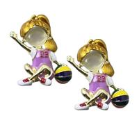 ROMISBABA 2 Pezzi Spilla da Donna in Lega Tema Sportivo con Ragazza Basket Spilla Smaltata per Cardigan Sciarpa e Maglione Accessorio Versatile per Abbigliamento e Costumi Sportivi