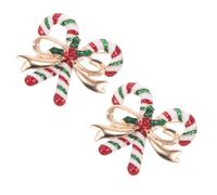 ROMISBABA 2 Pezzi Spille Natalizie Donna in Lega Design Cartoon di Elementi Natalizi Smaltati, Accessori per Sciarpe e Cappelli per Serate e Appuntamenti Festivi