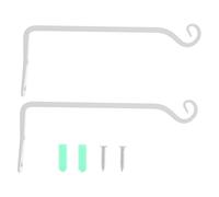 ROMISBABA 2 Pezzi Staffe in Ferro per Piante da Parete Supporto Sospeso Multifunzionale per Vasi e Cesti Portavasi Stabile per Balcone e Giardino Design Minimalista Bianco