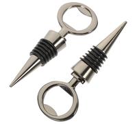 ROMISBABA 2 pezzi Tappi per Bottiglie di Vino in Tappi Ermetici Spirale per Sigillare e Conservare Vino Fresco Accessori per Bar e Feste Nero