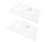 ROMISBABA 2 Pezzi Telo con Apertura per Massaggi Professionale Bianco, Resistente alle Pieghe, Dimensioni 78x58 Cm, Superficie Liscia e Adatta a Cliniche di Bellezza e Spa