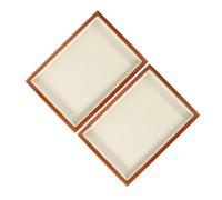 ROMISBABA 2 pezzi Vassoio Organizer Gioielli in Legno Massiccio Vintage Espositore Piatto per Orecchini Bracciali Anelli Vassoi Impilabili per Collane Elegante Porta Gioie Decorativo e