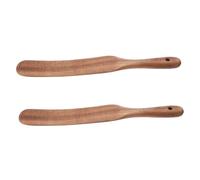 ROMISBABA 2 Pezzi Wooden Sourdough Spatula For Baking And Cooking Natural Wood With Smooth Rounded Edges Long Handle Stir Stick For Mixing Dough And Protecting Nonstick Cookware