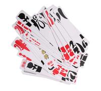 ROMISBABA 2 Set Carte da Gioco Tradizionali Cinesi per Bridge, in Carta | Rosse e Nere, Segni Distinti, Angoli Arrotondati, per Viaggio e Giochi Cinesi di Comunità