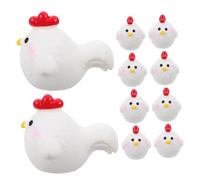 ROMISBABA 20 Pezzi Miniature Resin Chicken Figurines Compact Mini Chicks For Fairy Garden Easter Decor Bonsai Pots Portable Home Party Decoration Fade Resistant Craft Models