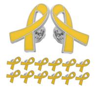 ROMISBABA 20 pezzi Spille Nastro Giallo per Consapevolezza Cancro al Seno Spille Creative per Abbigliamento Accessorio Versatile per Eventi Benefici e Incontri Sociali