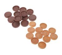 ROMISBABA 24 Pezzi Giochi in Legno per Dama, Grande Dimensione, Facili da Impugnare, per Sessioni Didattiche e Giochi da Tavolo per Principianti