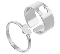 ROMISBABA 2pezzi Anelli Di Romantici in Rame Anelli Decorativi Per Amanti Accessori Eleganti Per Mani Regali Speciali Per Lui e Peri