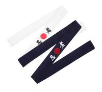 ROMISBABA 2pezzi Fascia Per Capelli Giapponese Da Ristorante Fascia Portatile Riutilizzabile Per Karate Buona Assorbenza Design Giapponese Morbida e Traspirante Per Allenamento Esercizi e