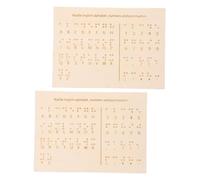 ROMISBABA 2pezzi Tavola Didattica Legno Per Braille Alfabeto e Numeri Strumento Educativo Montessori Per Apprendimento Braille e Supporto Alla Lettura