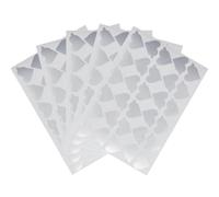 ROMISBABA 3 Borse di Pad in Carta Alluminizzata a Forma di Cuore per Estensione Ciglia, Supporto Colla Portatile Funzione Ritardante per Uso Professionale e Fai-da-te