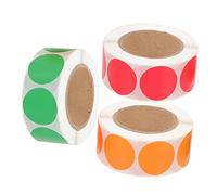 ROMISBABA 3 Etichette Rotonde Adesive Colorate per Codifica Adesivi Circolari Resistenti per Organizzazione Ufficio e Casa Facili Usare e Adesivi Forte