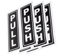 ROMISBABA 3 Paia Adesivi per Porte Push Pull in Pvc Nero, Facili da Usare Caratteri Leggibili, Design Semplice e Creativo, per Superfici Lisce come Vetro, per Casa e Parco