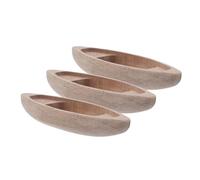 ROMISBABA 3 Pezzi Modelli Miniature Barche in Legno Decorazione Elegante per Casa e Ufficio Statue Nautiche Resistenti con Finitura Naturale per Micro Paesaggi e Ambienti Rustici