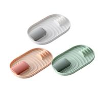 ROMISBABA 3 pezzi Porta Coperchi e Poggia Mestoli da Cucina in Plastica Resistente al Calore Organizer da Tavolo per Utensili e Coperchi Supporto Stabile per Cucina Domestica Colori Bianco