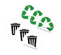 ROMISBABA 3sets Adesivi Riciclo per Bidoni Raccolta Differenziata Etichette Autoadesive in Pvc Resistenti all Acqua per Contenitori e Pattumiere Facilmente Applicabili per Casa e Ufficio