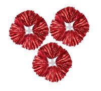 ROMISBABA 4 Pezzi Pompoms Cheerleader con Manico in Plastica Resistente per Danza Sport e Feste Colori Vivaci e Design Antivento per Performance Outdoor e Indoor