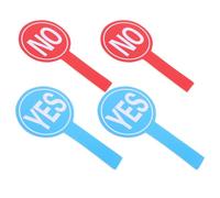 ROMISBABA 4 pezzi Tavole Voto Portatili in Schiuma Rigida Pannelli Riutilizzabili per Voto Sì No Accessori Didattici per Insegnanti e Giuria in Aula Uso Interno ed Esterno