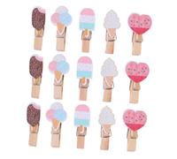 ROMISBABA 40 Pezzi Clip Cartoon in per Foto e Memo Clip Tenuta Riutilizzabile per Decorazioni da Parete e Artigianato Rosa Gelato Compleanni e Matrimoni