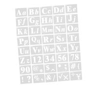 ROMISBABA 40 pezzi Stencil Riutilizzabili e per Pittura su e Modelli Alfabeto Cavo per Calligrafia e Progetti DIY Creativi