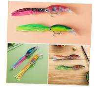 ROMISBABA 6 Artificial Squid Fishing Lures Realistic Simulation Baits With Tentacles For Saltwater And Freshwater Plastic Lures For Bass Trout And Perch