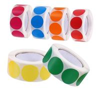 ROMISBABA 6 Etichette Adesive Colorate Rotonde Sticker Pois Autoadesivi per Classificazione e Organizzazione Materiale Sicuro Piccole Dimensioni per Confezione