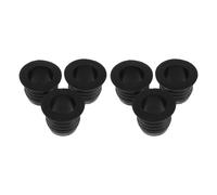 ROMISBABA 6 Pezzi Adattatori Spillatori in Silicone per Bottiglie di Vino e Liquori, Set da 6, Versatori Flessibili per Bar e Feste, Design a Bocca Larga Nero